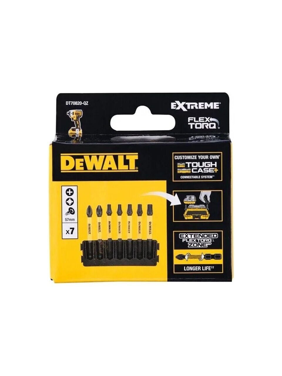 Dewalt DT70819-QZ 57MM 7 Parça  PH-PZ Vidalama uç Seti