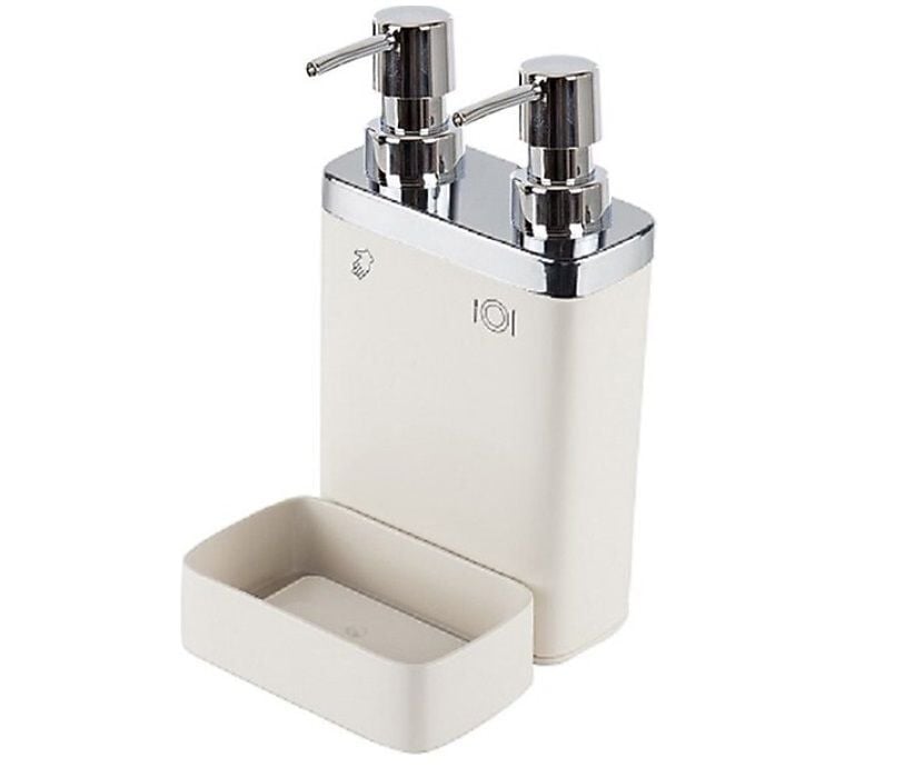 Primanova Viva 2'li Süngerli Bej Mutfak Sıvı Sabunluk