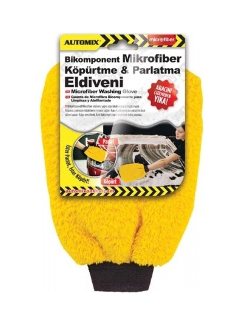 Automix Bikomponent Mikrofiber Köpürtme ve Parlatma Eldiveni