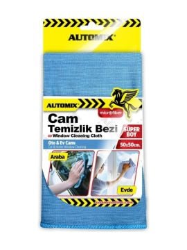 Automix Mikrofiber Cam Temizlik Bezi 50X50CM