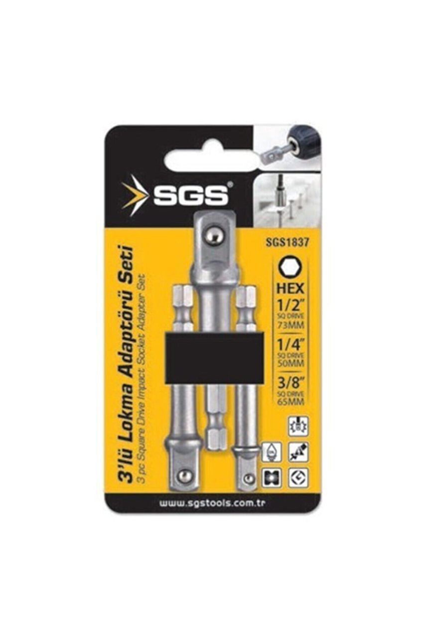 Sgs Lokma Adaptörü 3 Lü Set 1/2-1/4-3/8
