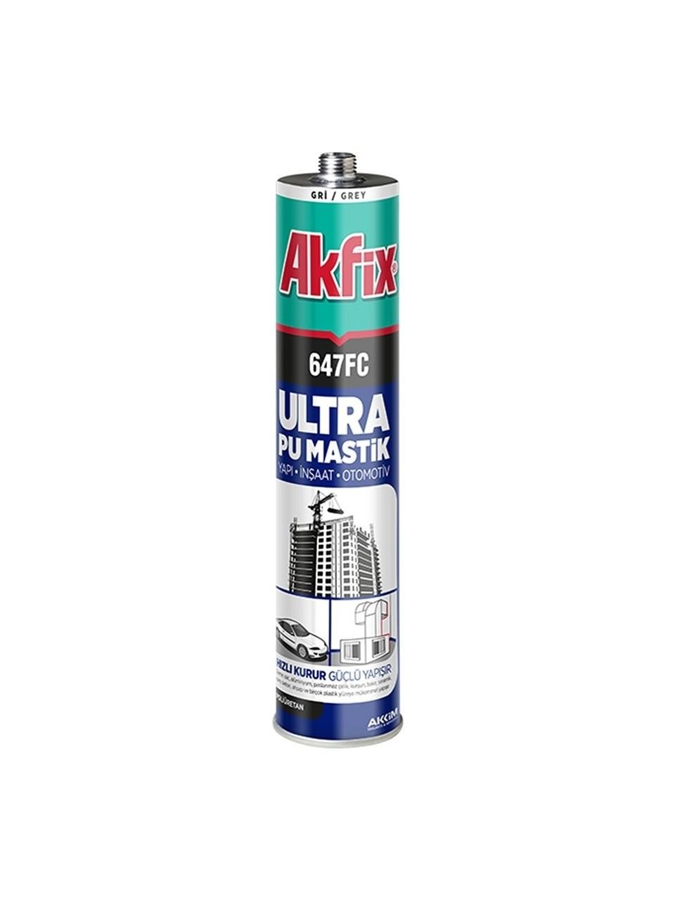 Akfix 647FC Ultra Poliüretan 280 ml Siyah Mastik