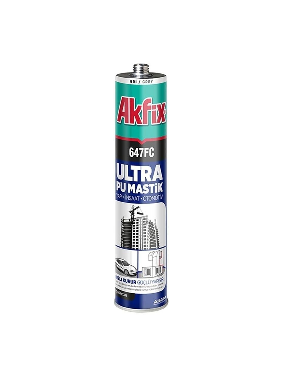 Akfix 647FC Ultra Poliüretan 280 ml Siyah Mastik