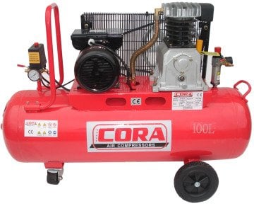 Cora 100 Yağlı Kompresör Kasnaklı 100 Lt