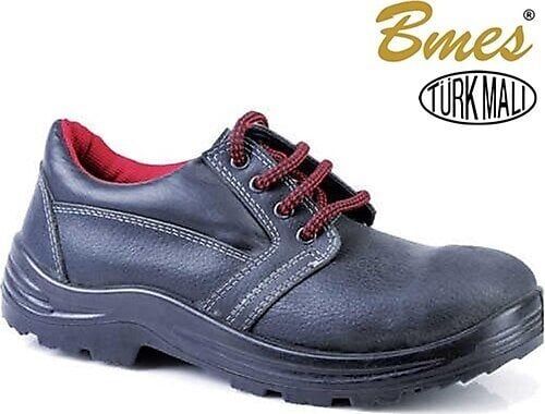 BMES ÇELİK BURUNLU SİYAH DERİ İŞ AYAKKABISI NO:43