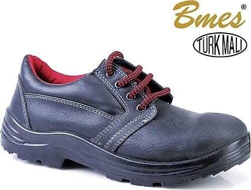 BMES ÇELİK BURUNLU SİYAH DERİ İŞ AYAKKABISI NO:43