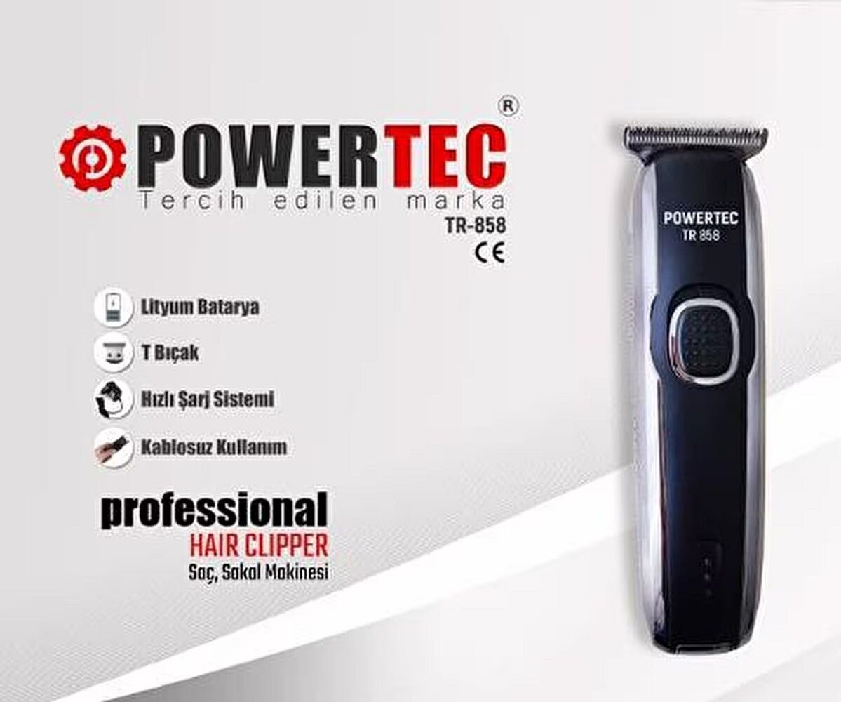 Powertec TR-858 Profesyonel Sakal ve Saç Kesme Makinesi