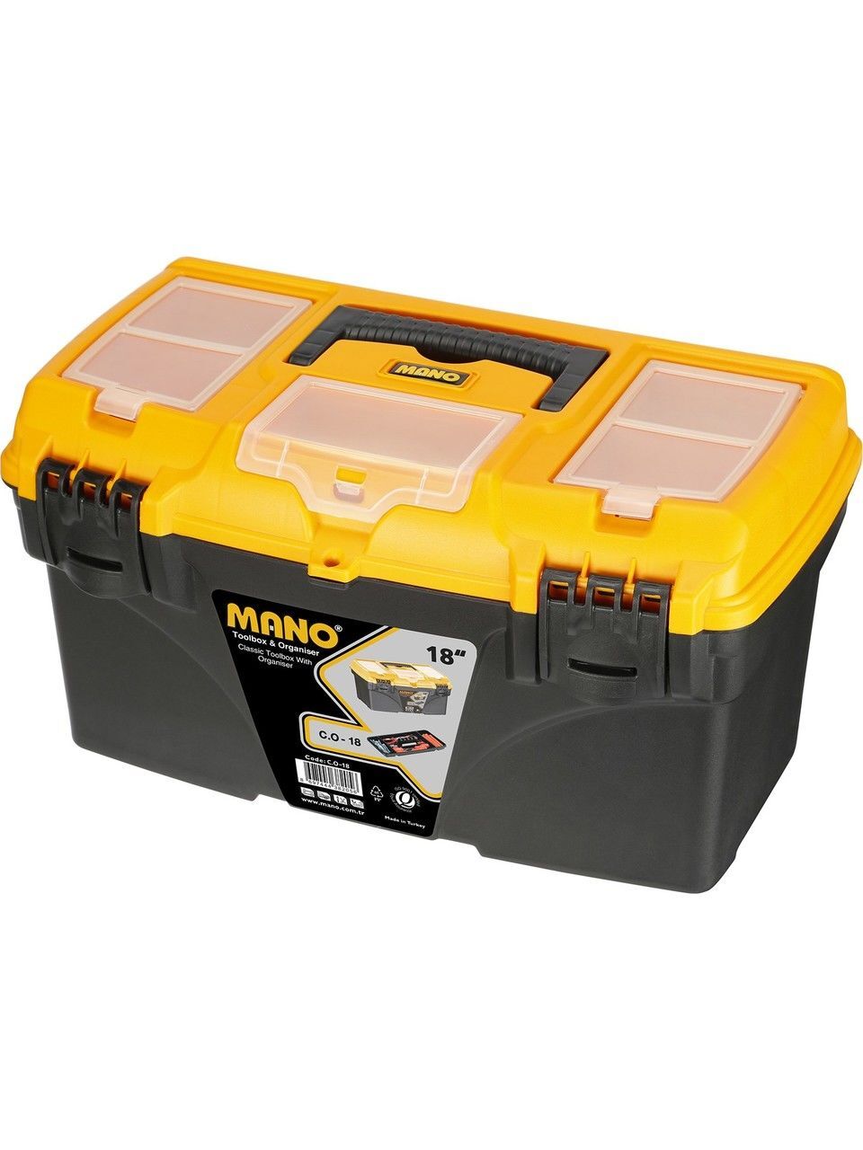 Mano Grip Organizerli Klasik Takım Çantası 18''