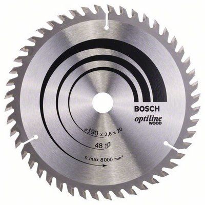 BOSCH OPTİLİNE WOOD 190*20/16 MM 48 DİŞ