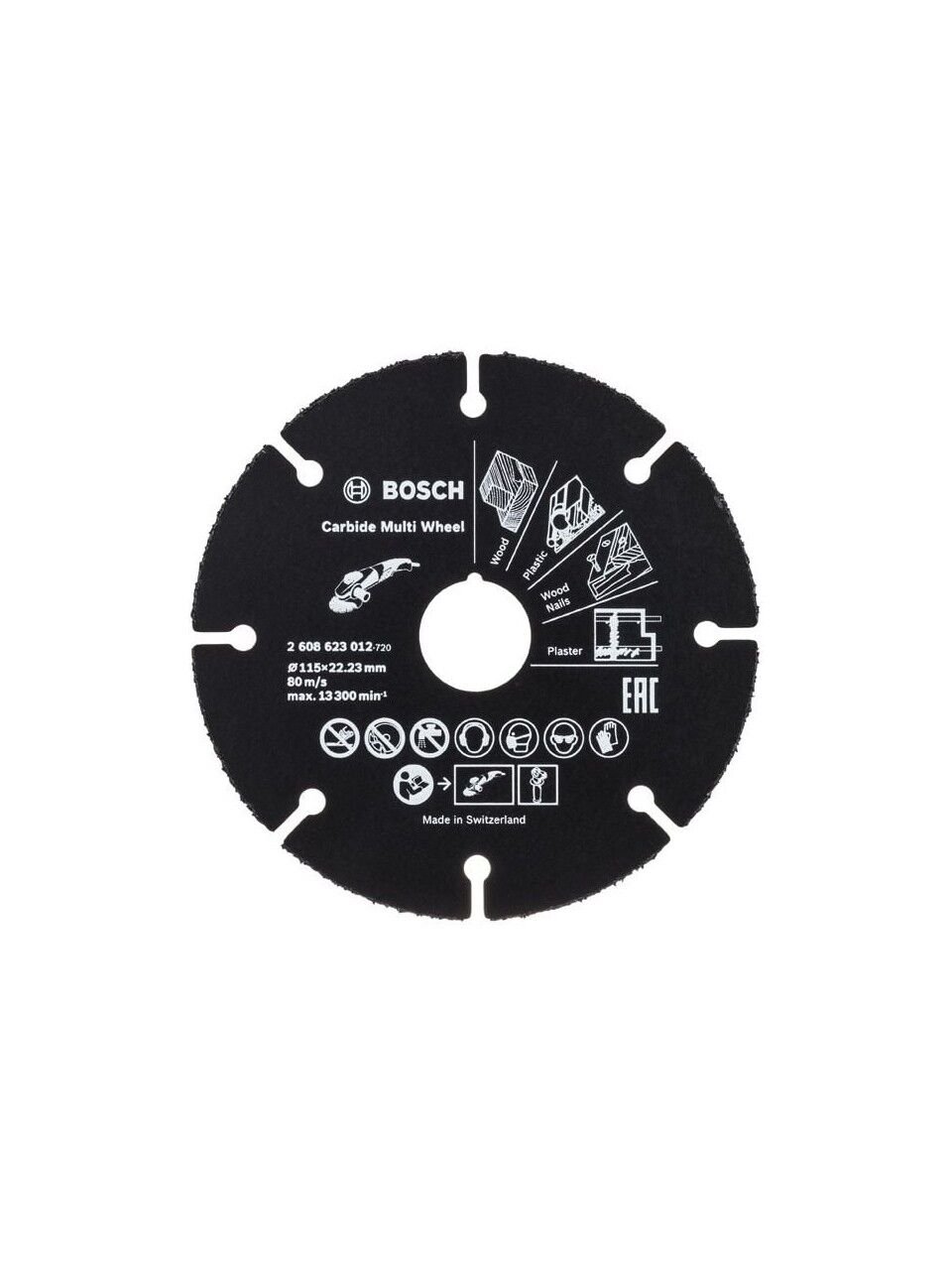 Bosch Carpide Multi Whell Taşlama Için Ahşap Kesme Diski 115 mm (Elmas Uçlu)