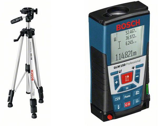 BOSCH GLM 150 + BS 150 TRİPOD LAZERLİ UZAKLIK ÖLÇER
