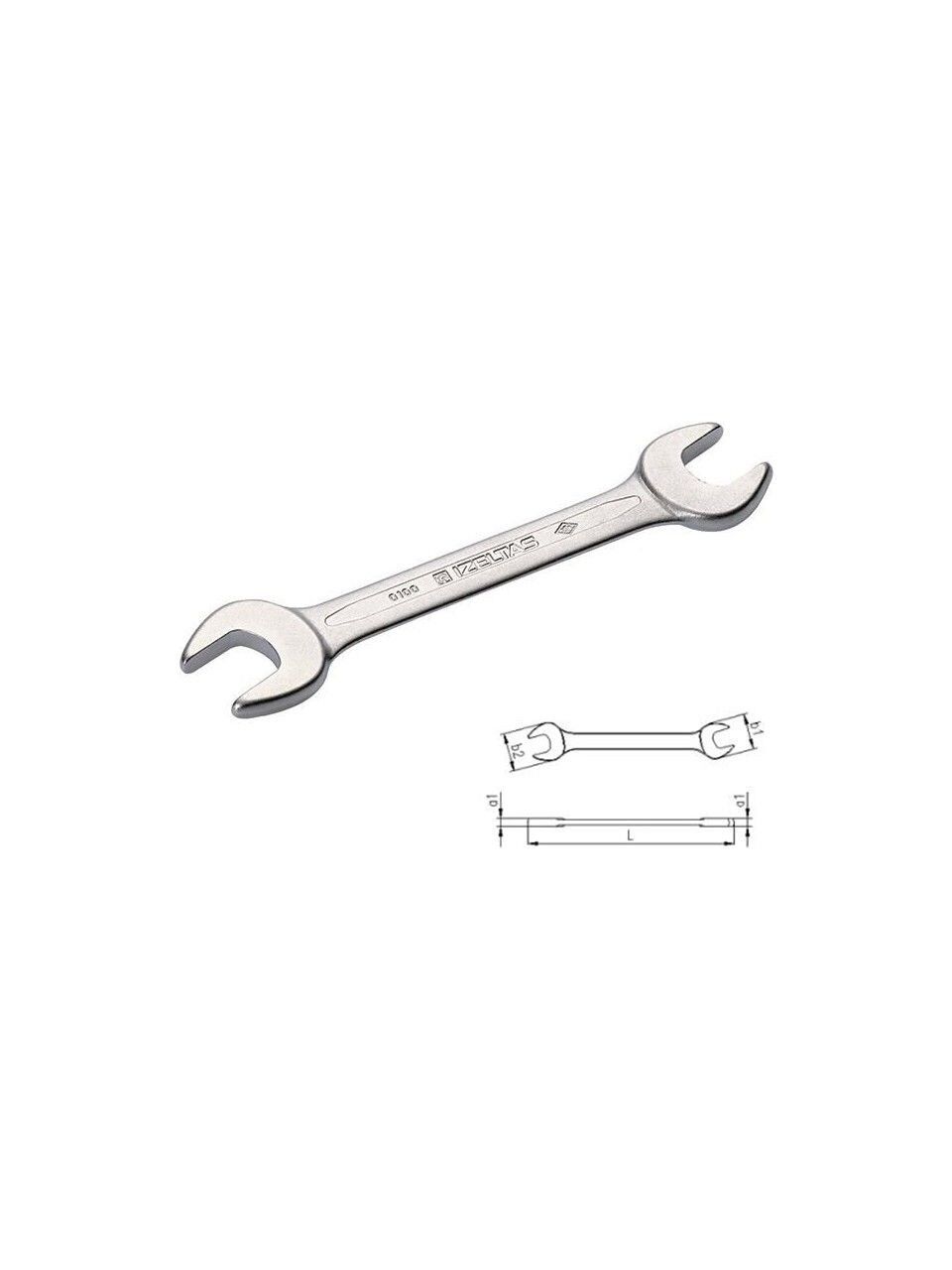 İzeltaş 0100 İki Ağız Kısa Boy 25x28 mm Anahtar