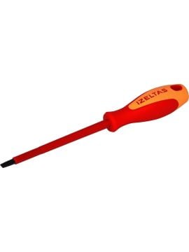 İzeltaş 1000V Izoleli Elektrikçi Düz Uçlu Tornavida 2.5X75 mm