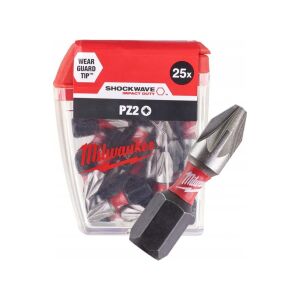 Milwaukee Bits Uç Pz2 25Mm 25Li Pkt Shockwawe PZ2