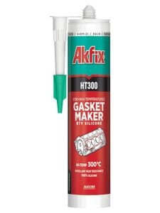 Akfix HT300 Yüksek Isı Silikonu Sıvı Conta 310ml Kırmızı
