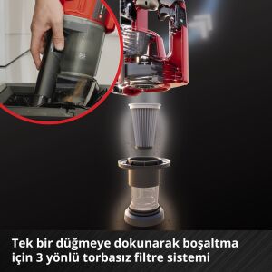 Einhell TE-SV 18 Li Akülü Şarjlı Dikey Süpürge