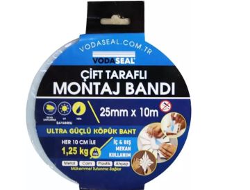 VODABOND Çift taraflı Köpük Montaj Bandı 25 MM 10 MT