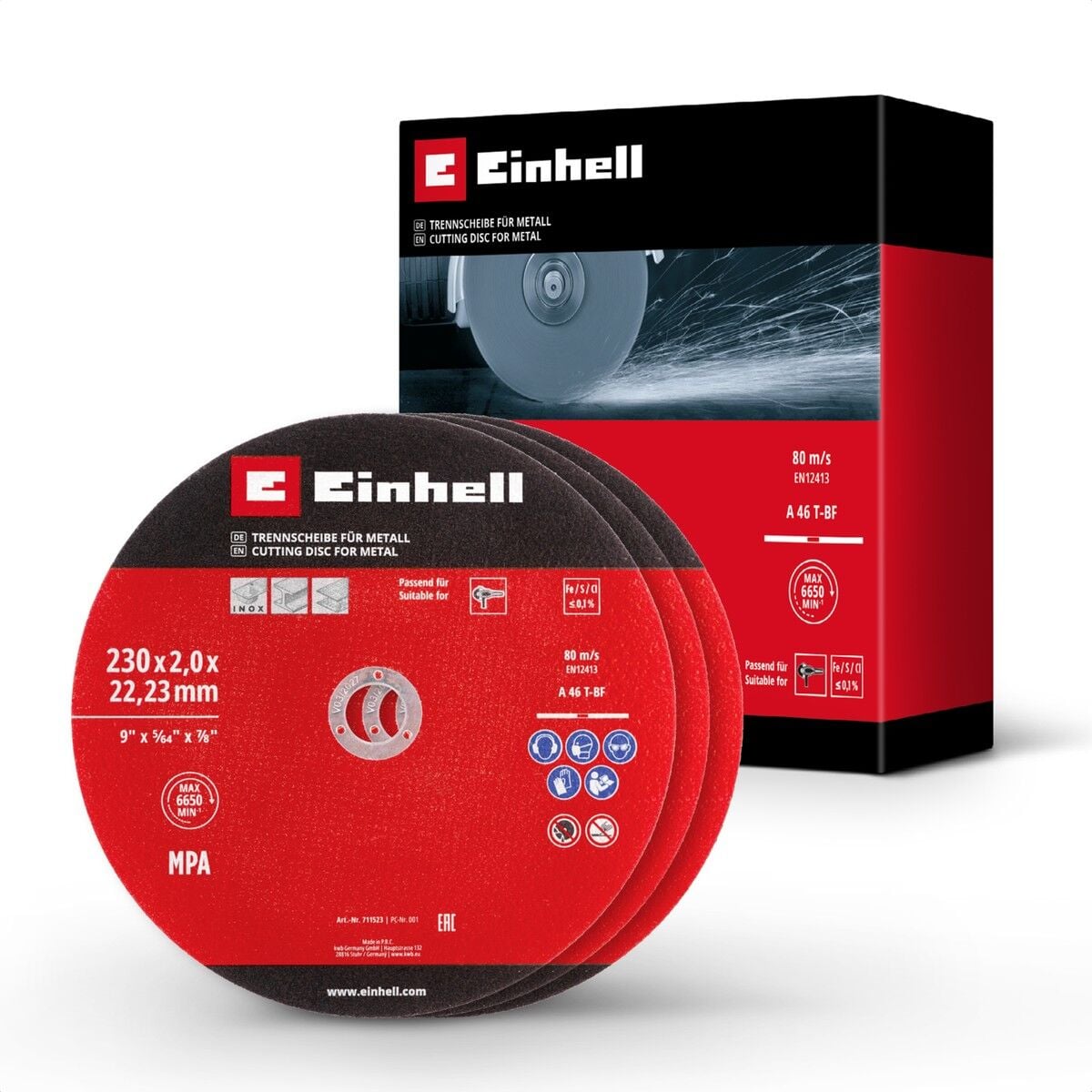 Einhell İnox Kesici Disk 230X2mm 3 Adet 49711523