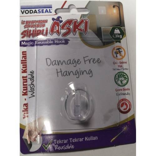 Vodaseal Kare Şeffaf Sihirli Askı